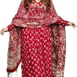 Viscose Women Printed Anarkali Kurta Pant With Dupatta | Anarkali Kurta Set For Women |-picture-51