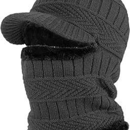 Winter Cap for Men Women Winter Knitted Balaclava Hat Warm Cycling Face Covering Winter Warmer Knit Hat Neck Gaiter for Adults Multicolour, Free Size (Pack of 1)-picture-22