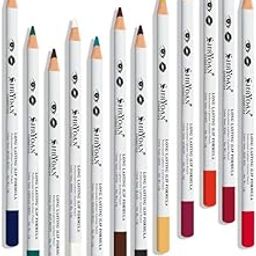 Shryoan Long Lasting iLip Formula Lipliner & Eyeliner Pencil Set | Smooth Glide, Matte Finish | Non-drying | 12 Shades (21.6g)-16