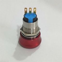 UJEAVETTE AC 220V 5A 19mm Red Mushroom Cap Emergency Stop Push Button Switch 1NO 1NC-image-34