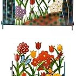 UJEAVETTE 2X Garden Trellis Wrought Iron Guardrail Home Palisade Patio DIY-image-48