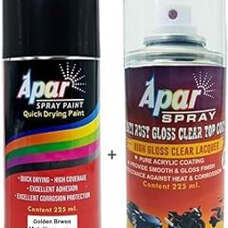 APAR Spray Paint Golden Brown Metallic (RC Colour Name)+ GC Compatible for Hon. Cars -225 ml (Pack of 2-Pcs)-image-45