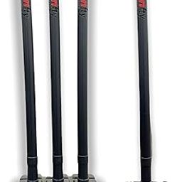 Thrifty Sports® Cricket Stumps Set - 4 Stumps + 2 Bails + 2 Stand Full Size 30/32" (Black)-picture-26