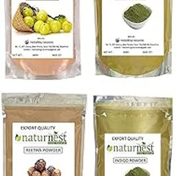 Naturenest Henna, Amla, Aritha, indigo Powder For Hair (Pack of 4) for hair care treatement and hair growth and natural hair pack and powder strong and shining for hair and silky hair 400 gm-image-11