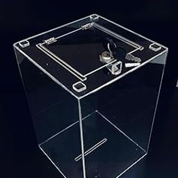Dan Petra Transparent Acrylic Donation Drop Ballot Box with Lock (6x6x8)-image-30