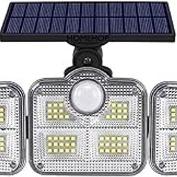 Homehop Solar Wall Lights Outdoor Home Waterproof Compound Wall Motion Sensor Garden Lamp for Driveway, Patio, Porch and Courtyard (Cool White/122 COB LED,No Remote)-image-40