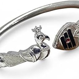 Adjustable Vel & Mayil Metal Silver color Bracelet/kappu/kadda I Unisex jewelry I Lightweight & Comfortable Fit I Unisex, Modern, and Durable-26