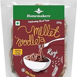 Homemakerz Ragi Millet Noodles, Natural, Preservative, Gluten & Fat Free, Not Fried & No Oil, Zero Maida & Wheat, Healthy & Tasty Hakka Millet Noodles, 200Gram-26