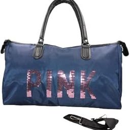 Unisex Gym Sport Bags Women Luxury Handbags Pink Letter Travel Duffel for Gym Swimming Sport Traval Bags Shoulder Bag polister(Nevy Blue) Free Coin Pouch-image-68