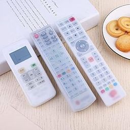 Tresta7 3 Pcs Silicone Tv Remote Cover&Ac Remote Control Dust Cover Storage Bag Protective Cover, Transparent, Silicone Remote Cover, (Transparent | 3pc | 3 Different Sizes)-5