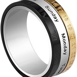 Rings for Men and Boys | Silver Rings for Men | Revolving Calender Stainless Steel Rings | Accessories Jewellery for Men | Birthday Gift for Men and Boys Anniversary Gift for Husband-image-48