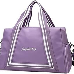 Durable Oxford Fabric Gym Bag For Women With Separate Shoes Compartment And Wet And Dry Pocket Lightweight Gym/Yoga/Sports/Travel Multifunctional Bag. (E. Purple), 22 Cm, 23 Cm-32