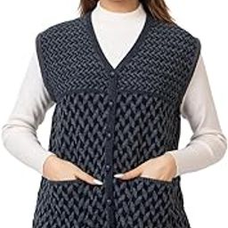 Winter Wear/Casual Wear/Outdoor Wear/Acrylic Blend/V Neck/Embroidered/Sleeveless Women's Cardigans (1261)-image-85