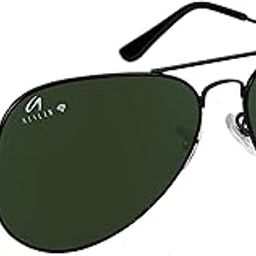 Toughened Glass Aviator Sunglasses for Men & Women (Medium | AS-3025)-image-42