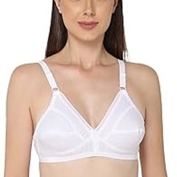 Women's Cotton Brassiere | Non-Padded | Non-Wired | Full Coverage | Laced Neckline Regular Bra | 1 Piece-image-53