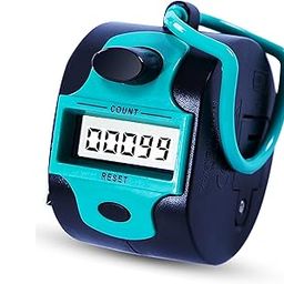 Handy Tally Counter Electronic Clicker Manual Digital Stitch Counters Finger Ring Mechanical Palm Handheld Pitch 5-Digit Display Click Counter Number Count for Row, People, Golf,Crochet,Lap&Knitting-31