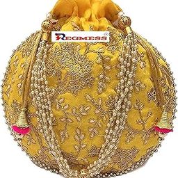 Rajasthani Style Royal Clutch Silk Batwa Bag/Ethnic Potli Women's Potli/potli for Gift/potli for Women Party-image-95