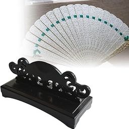 THE STYLE SUTRA Folding Fan Stand Simple Handheld Fan Holder for Restaurant Living Room Desk Black-19