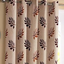 Impression Hut Fine Polyester Pedate Leaf Printed Curtain for Window 2 Pc. Color Coffee Size 4 Feet x 5 Feet-image-57