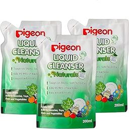 Pigeon Liquid Cleanser (200ml, Pack of 3) - 600 ml, Green-image-2