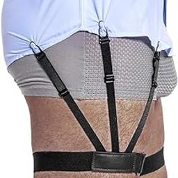 SUMAN RAJEEV SUREKA Men's Dress Shirt Leg Thigh Suspender Garters with Non-slip Locking Clamps-image-81