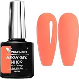 VENALISA Neon Gel Nail Polish from BELLE GAGA Summer Bright Neon Color Soak Off Gel Polish Nail Art Manicure Salon Designs Home DIY Use (NH09)-1