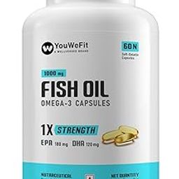 Omega-3 Fish Oil (60 Capsules) | 1000mg Daily Strength Fish Oil Capsules (180mg EPA & 120mg DHA) | No Fishy Burps | For Heart, Skin & Brain Health-21