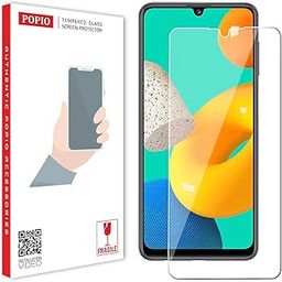 POPIO Tempered Glass Screen Protector Compatible For Samsung Galaxy A32 4G / M32 4G / F22 / A22 4G / A33 5G Cellphone (Transparent) Full Screen Coverage (Except Edges) With Easy Installation Kit-19