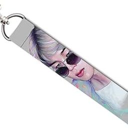 ISEE 360® K Pop Boy Jimin Lanyard Tag with Swivel Lobster for Gift Luggage Bags Backpack Laptop Bags L X H 5 X 0.8 INCH-picture-13