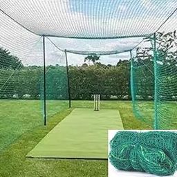 Nylon 80x10 Feet Ground Boundary and Practice Cricket Net (Green)-18