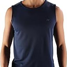 force nxt Muscle T-Shirt for Men Pack of 1 | Dry Fit Gym Tank for Men | Regular Fit, Round Neck Active Wear T-Shirt for Men | Anti Odour, Sleeveless Mens Sports & Yoga T-Shirt for Men-picture-6