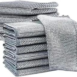 Scrub Pads Non-Scratch for Cleaning Dishes & Sinks, Pots, Pans Replace Kitchen Sponges for Dishwashing with Our Scouring Pads Stainless Steel Scrubber Wire Dishcloth for Washing (Pack of 3)-image-77