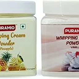 Puramio Whipping Cream Powder Combo of- Vanilla & Pineapple, (250g x 2)-image-65