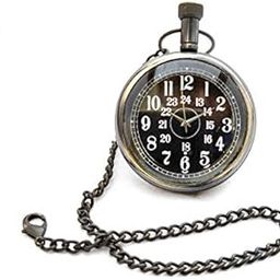 Royal Gold Brass Black Algin Dial - Antique Pocket Gandhi Watch Royal Look Indian Handicraft Premium Gift Item-image-87