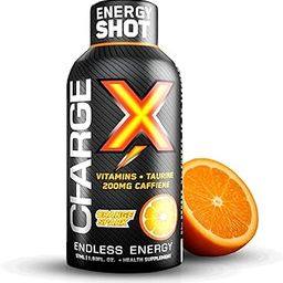 CHARGE X Energy Shot – Orange Spark (Pack of 6) | 200mg Caffeine + Taurine + B-Vitamins | Sugar-Free Pre-Workout Booster | Instant Energy for Gym, Travel, Office | 57ml Each-18