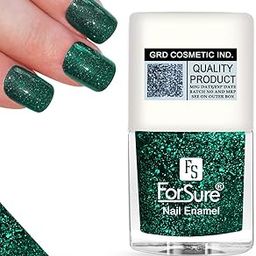 ForSure High Shine Glitter Nail Polish Combo Set for Girls, Spacially For Nail Art (Dark Green)-image-7