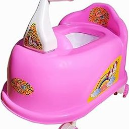 RPC99 Scotty Shape Potty Training seat with Easy Grip Handles, Wheels, Non toxic Material Comfortable seat for 2+ years Kids (Pink)-image-85