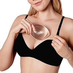 Silicone Bra Inserts Breast Enhancement and Push up Clear Gel Cleavage Pads - Clear (251gm)-image-83