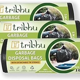 TRIBHU Eco-Friendly Garbage Bags 36 x 48 Inches (JUMBO), Pack of 3, 90 Pcs, for Dry & Wet Waste, Disposable Dustbin Bag, Trash Bag, Biodegradable Garbage Bag, Bags Per Roll, Dustbin covers, Black-image-61