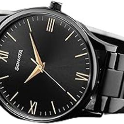 Aspire Quartz Analog Black Dial Stainless Steel Strap Watch for Men-77105NM09W/NT77105NM09W-image-21