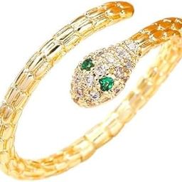 Ever-glowing luster Beautiful Snake Adjustable Ring For Women & Girls-image-85