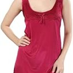 Womens Shorts with Vest Nightwear Satin Short Nighty for Wife with Robe Set Net Lace Fabric-image-91