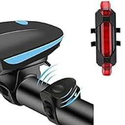 FLENGO; MADE FOR YOU 2-in-1 Rechargeable Cycle Light and Horn with Cycle Tail Light LED Cycle Light for Bicycle Front Rear Light Combo, Multicolor, Universal-21
