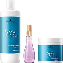 Schwarzkopf Professional Spa Essence Nourising Shampoo, Enriching Cream Mask & Ultime Barbary Finishing Oil-image-2
