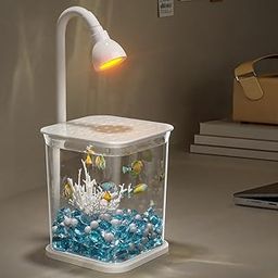 Qpets® Small Fish Tank, Glass Aquarium Starter Kit-image-5