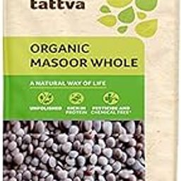 Organic Tattva, Organic Masoor Dal Whole/Sabut, 500g-image-53