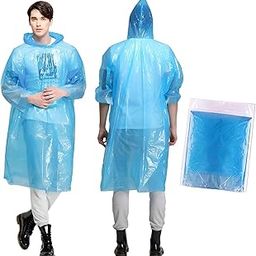 Unisex Waterproof 2 Piece Raincoat Set for Men and Women with Hood Free Size Multicolour-12