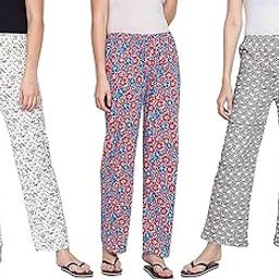 Womens Track Pant Lower Fully Stretchable Free Size Cotton Printed Payjama/Lounge Wear–Soft Cotton Night Wear/Pyjama for Women(Pack of 3 Pcs),Prints May Vary (Assorted Pyjama)-picture-13