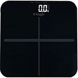 Eagle Personal Body Weighing Scale with 180 kg Capacity and Thick Tempered Glass, Digital Bathroom Weighing Scale with LCD Display, Step on Technology, 1 Year Warranty (Black, EEP-1100A)-picture-10