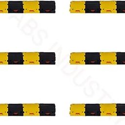 ABS INDUSTRY Safety Speed Breaker 50mm PVC Road Hump Pack of 6 Meters (12 Black and 12 Yellow Breakers)-image-73